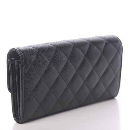 Chanel Caviar Quilted Large Flap Wallet Black 3 of 9