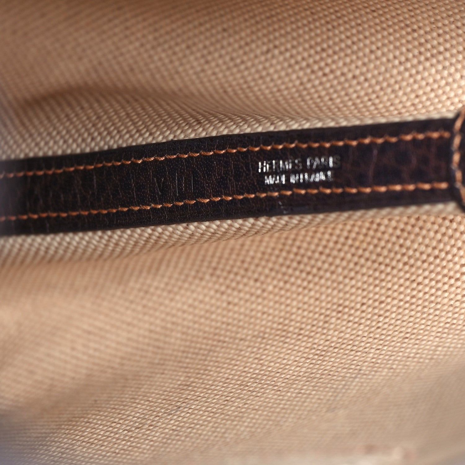 Hermes Buffle Skipper Toile Garden Party 30 TPM Marron Fonce 7 of 14