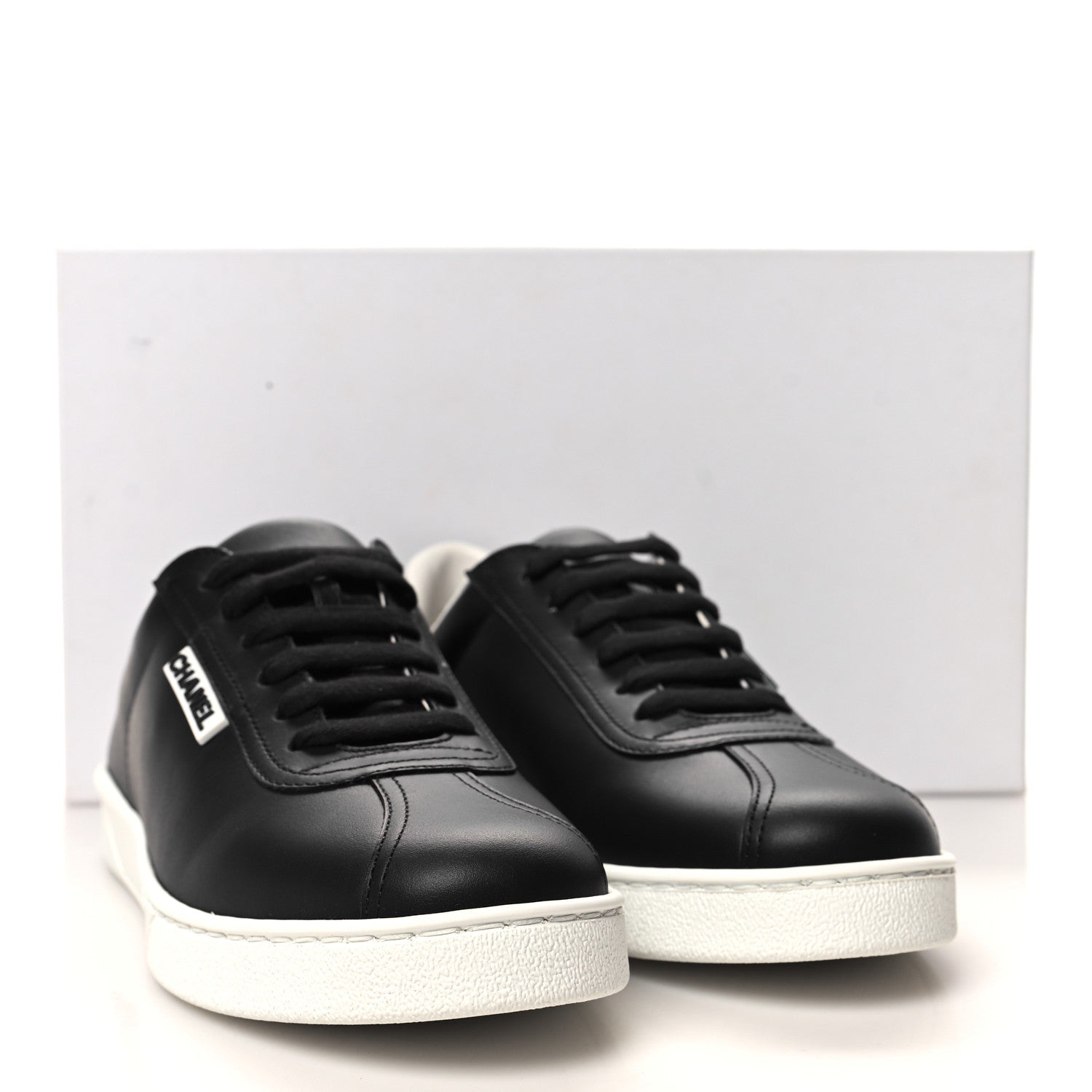 Chanel Calfskin Womens Sneakers 38 Black 10 of 10