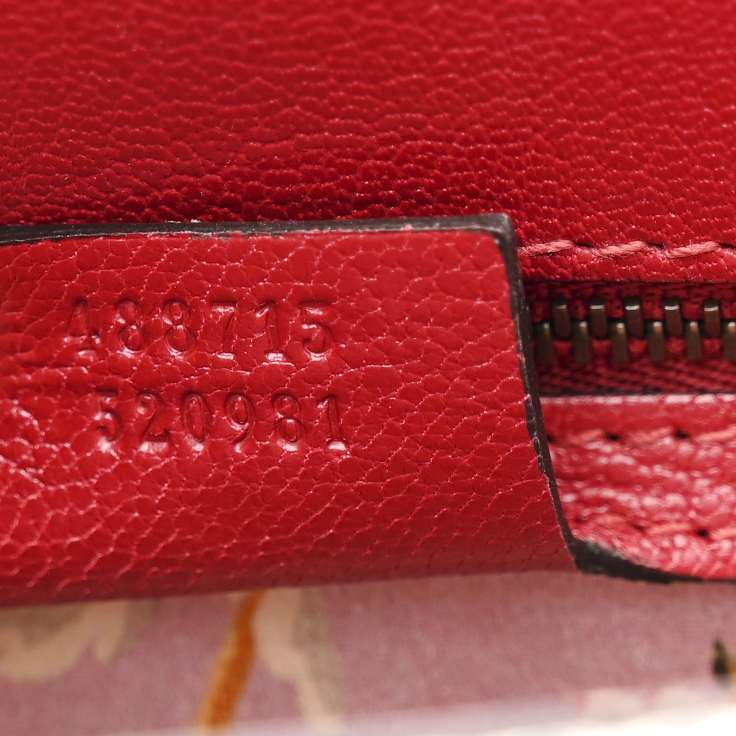 Gucci Calfskin Snakeskin Studded Small Ottilia Top Handle Bag Hibiscus Red 8 of 16
