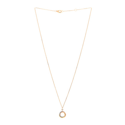 Cartier 18K Pink Yellow White Gold Diamond Trinity Pendant Necklace 3 of 4