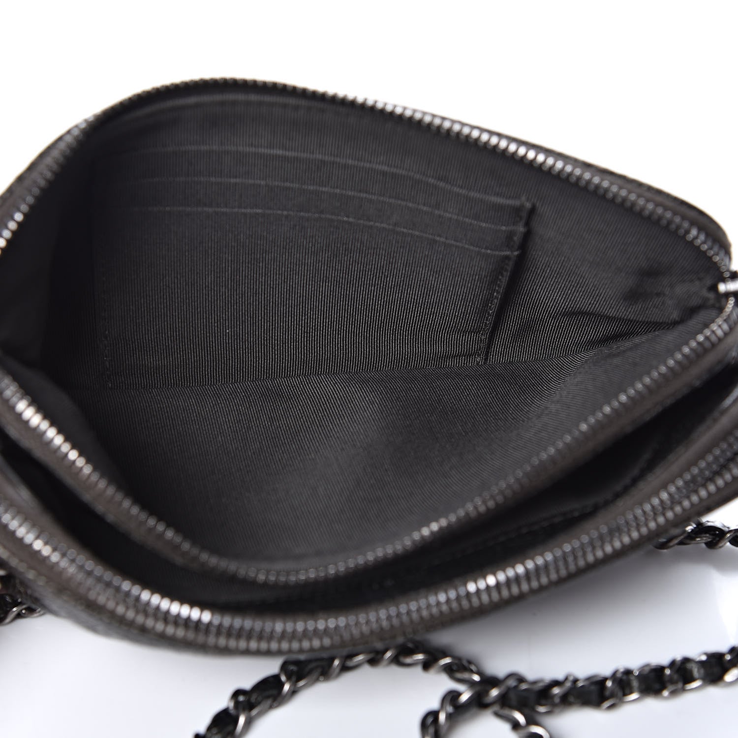 Chanel Caviar Quilted Small Clutch With Chain Dark Charcoal 7 of 17