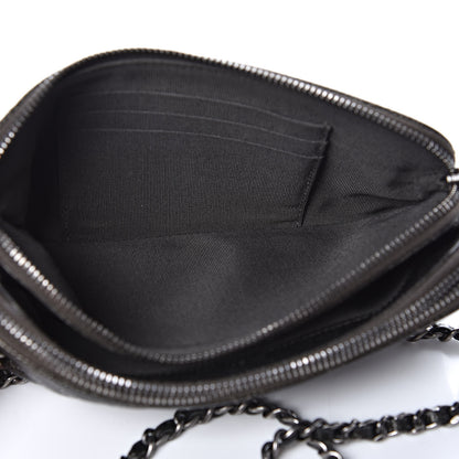 Chanel Caviar Quilted Small Clutch With Chain Dark Charcoal 7 of 17