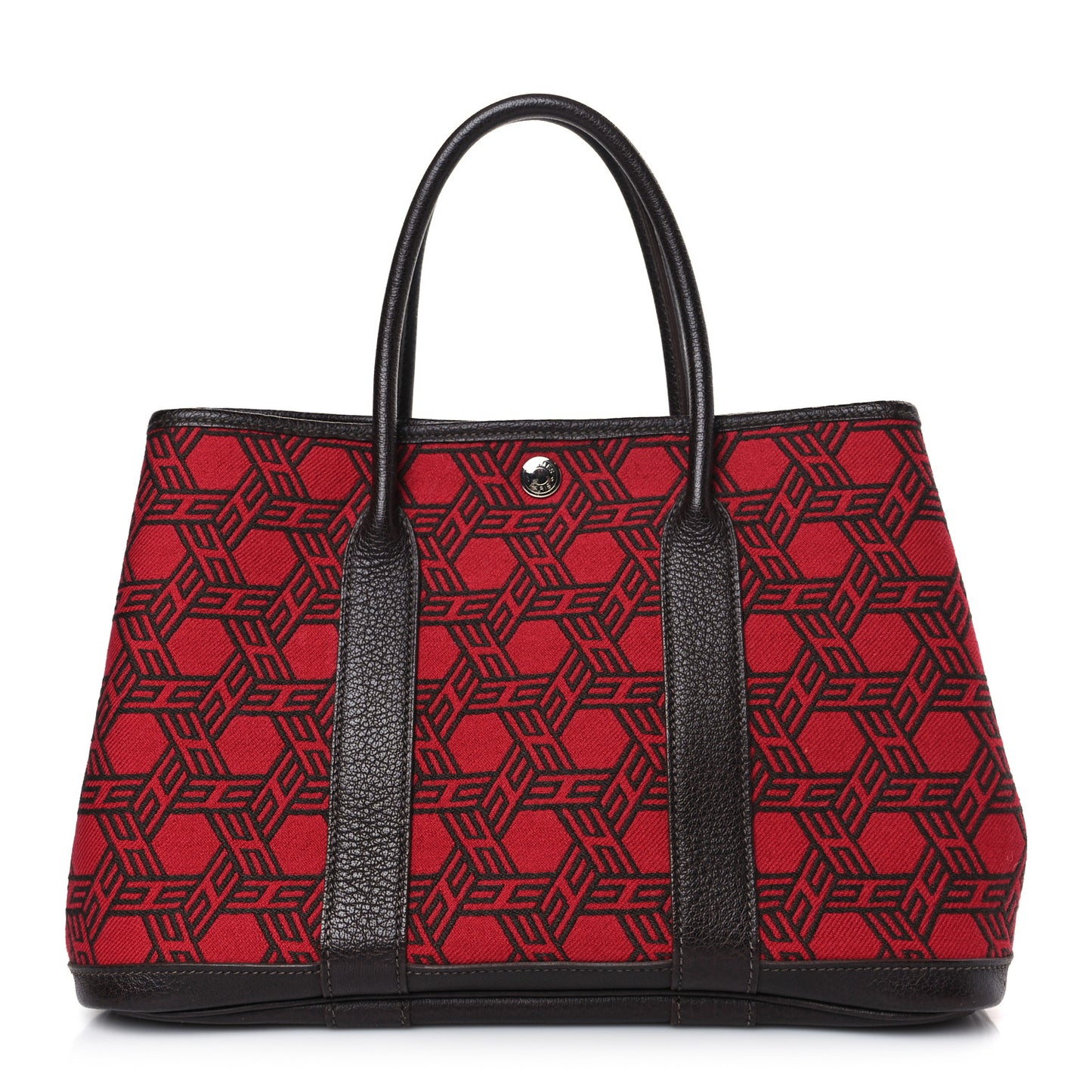 Toile So H Vache Country Garden Party Tote 30 TPM Rouge Garance Havane