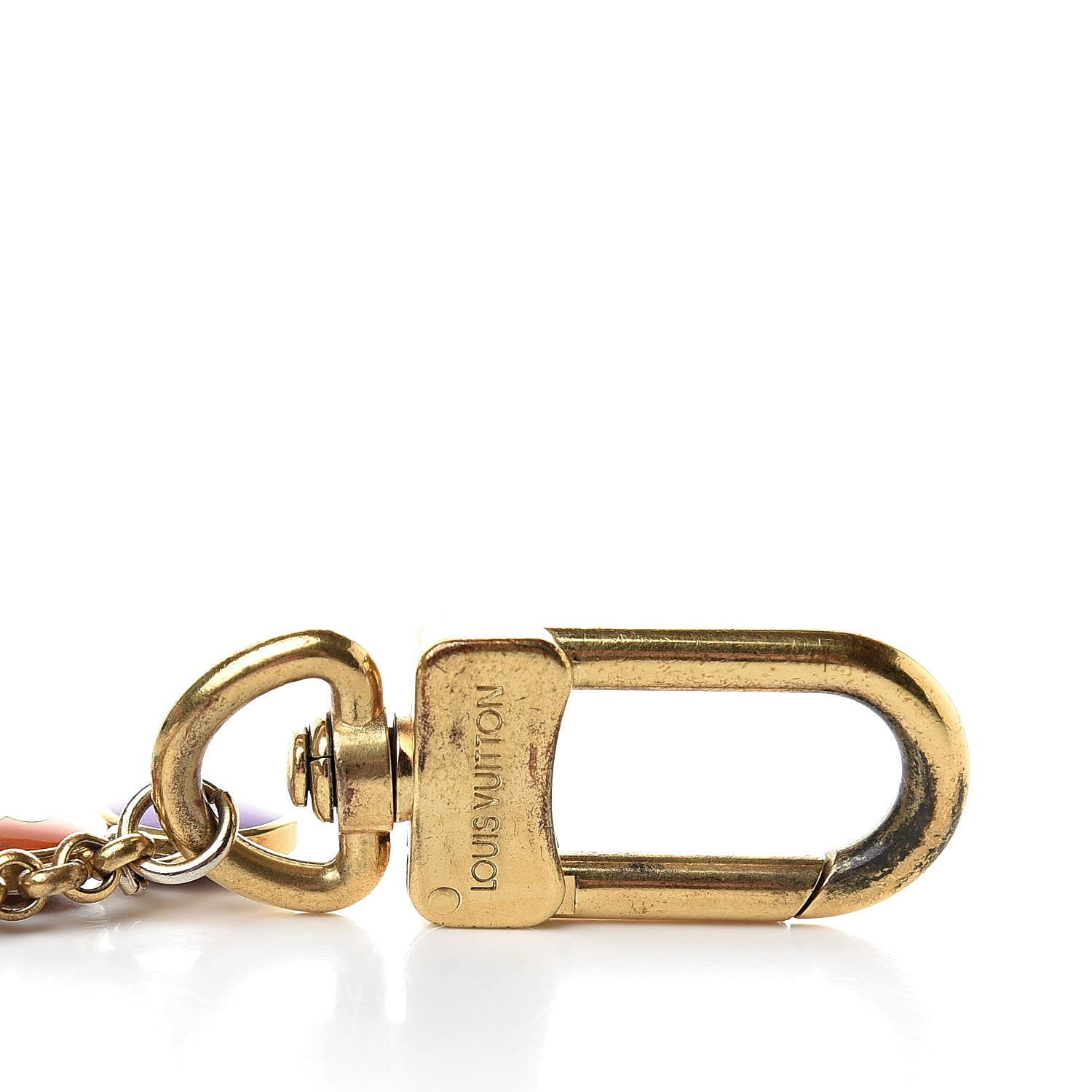 Louis Vuitton Metal Enamel Pastilles Key Chain Bag Charm Multicolor 3 of 7