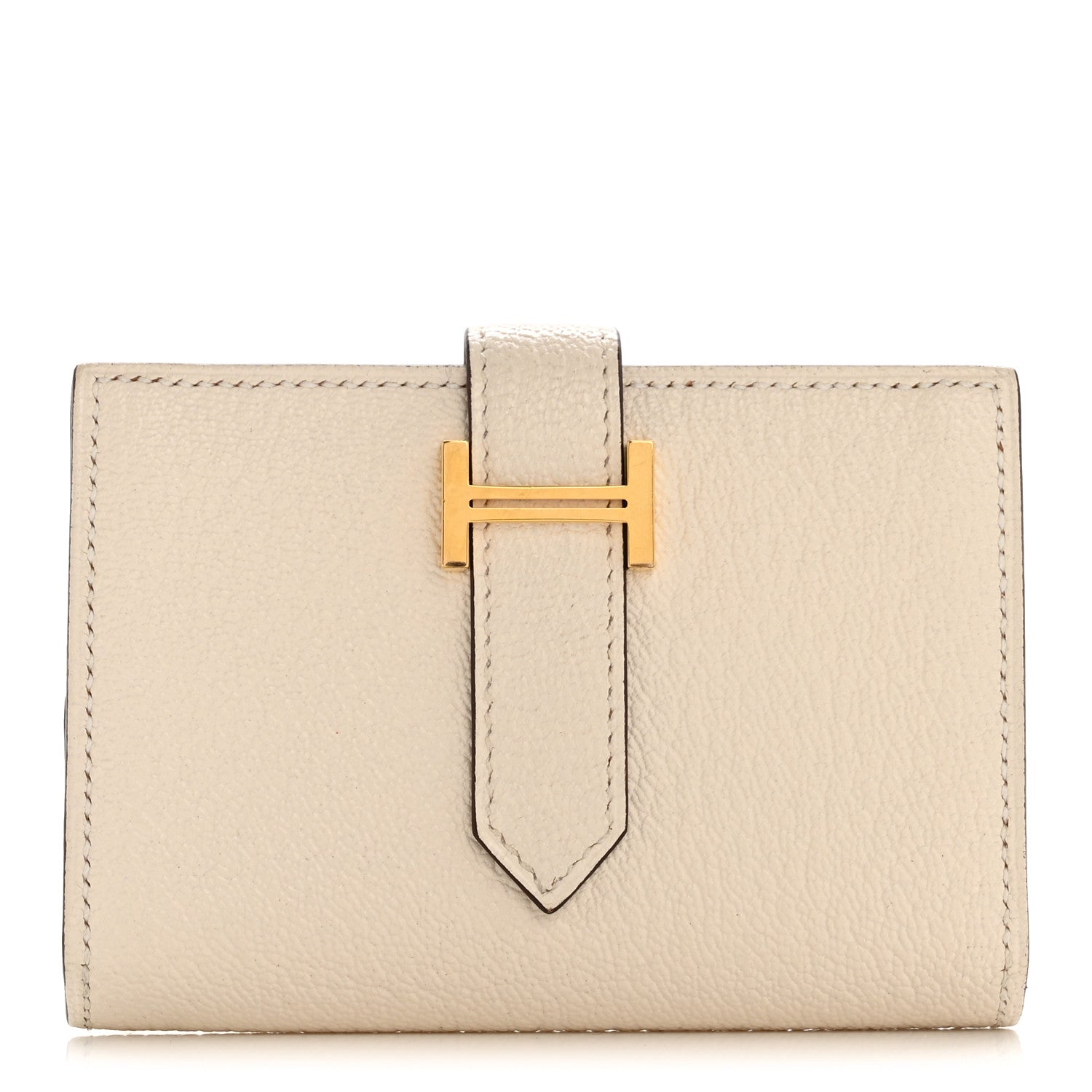 Hermes Chevre Mysore Mini Bearn Wallet Nata 1 of 12