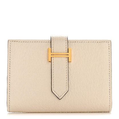Hermes Chevre Mysore Mini Bearn Wallet Nata 1 of 12