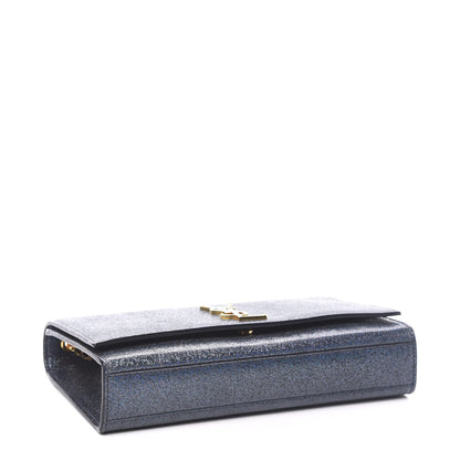 Saint Laurent Sparkle Calfskin Medium Classic Monogram Kate Satchel Graphite 3 of 8