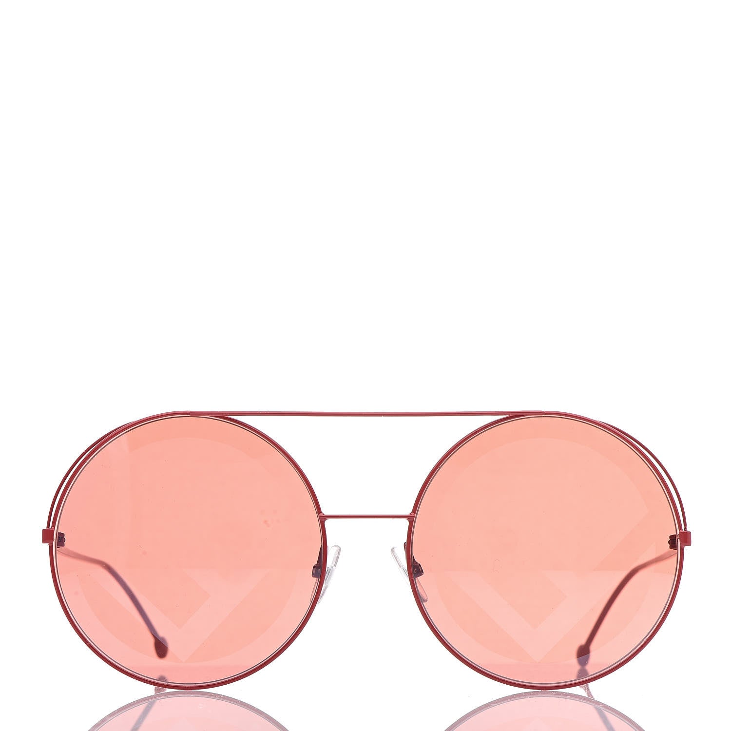 Fendi Round Frame Printed Run Away Sunglasses FF 0285/S Red 2 of 8
