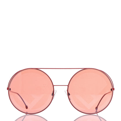 Fendi Round Frame Printed Run Away Sunglasses FF 0285/S Red 2 of 8