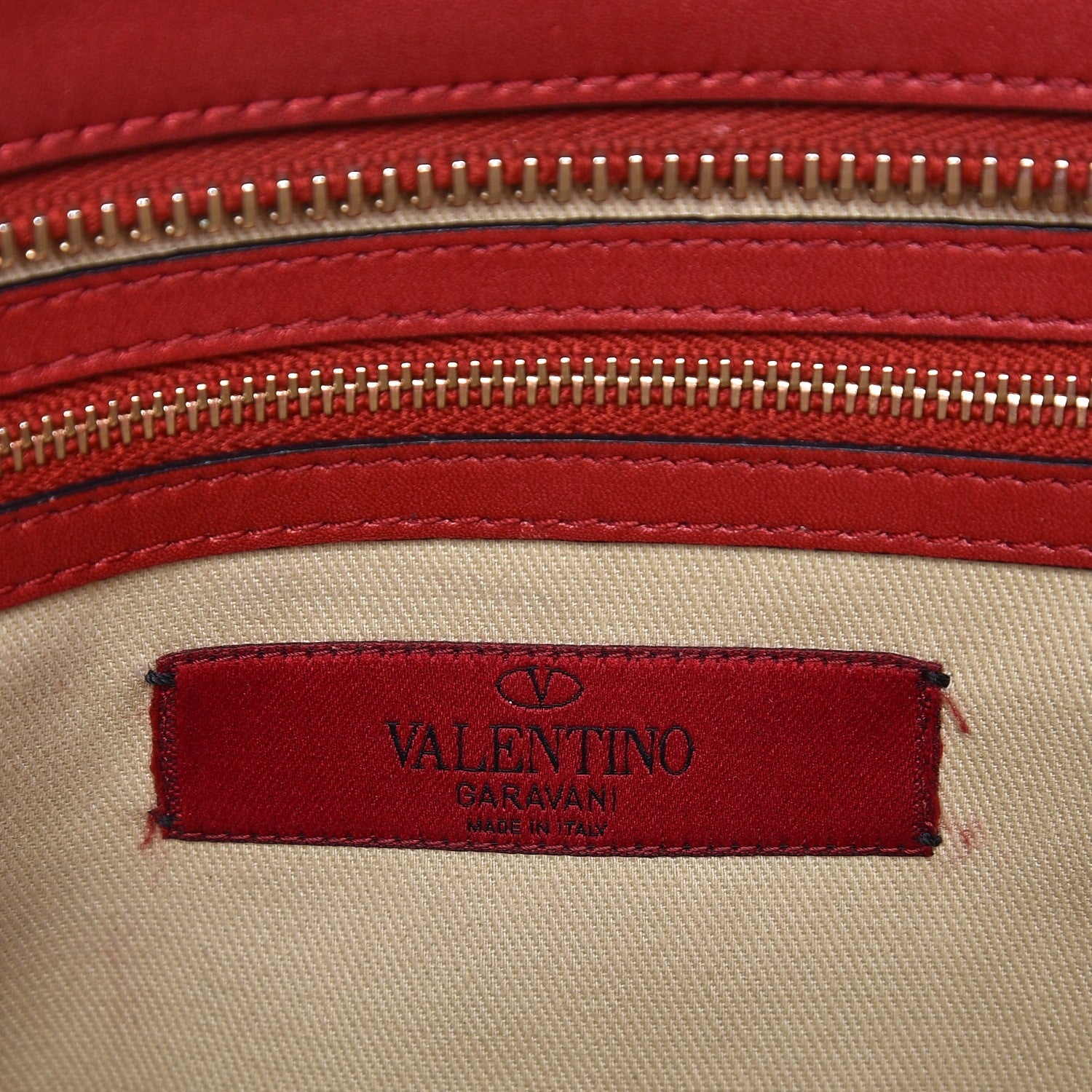 Valentino Garavani Vitello Rockstud Double Handle Tote Rosso Valentino 8 of 18