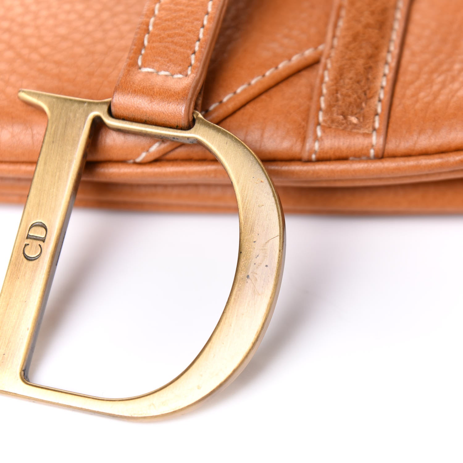 Christian Dior Calfskin Saddle Bag Tan 8 of 8