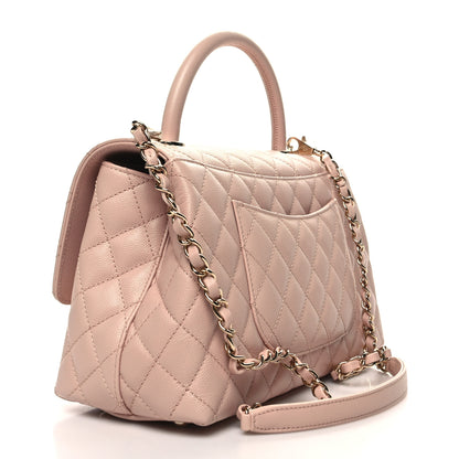 Chanel Caviar Quilted Small Coco Handle Flap Light Pink 3 of 10