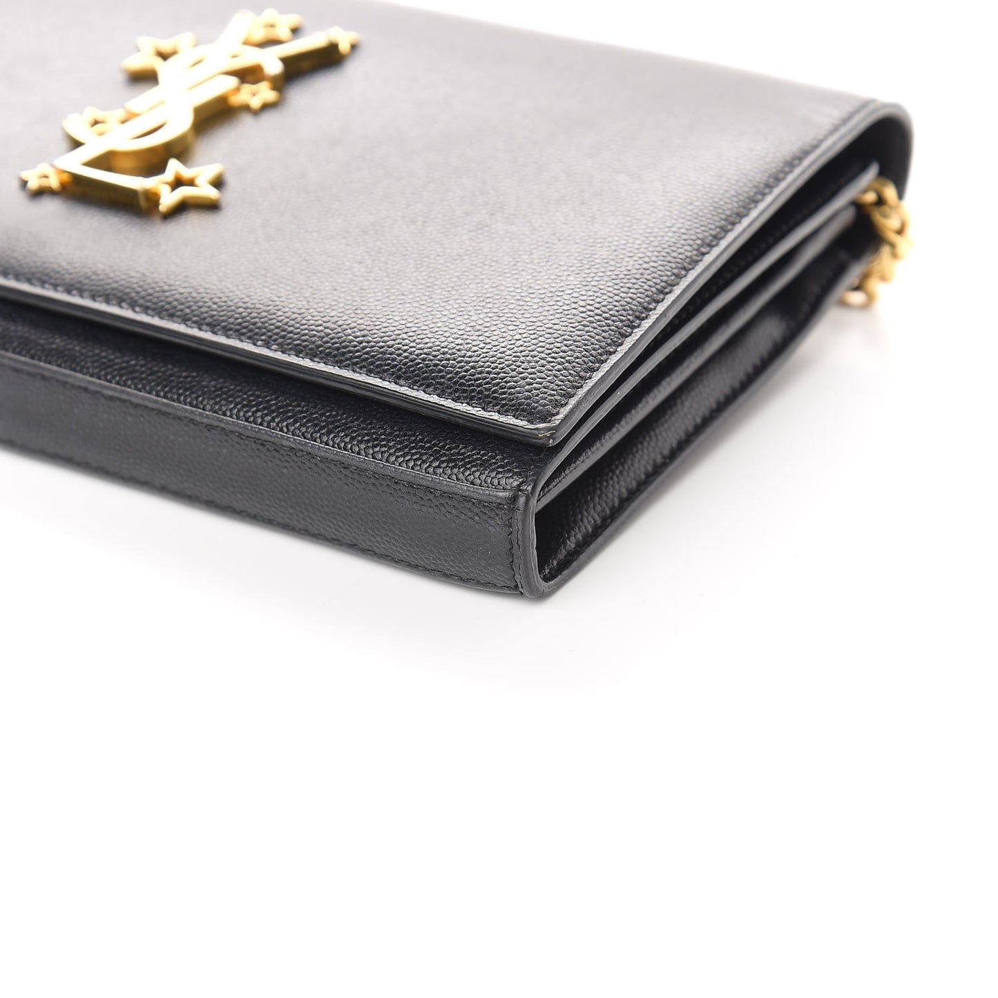 Grain De Poudre Star Studded Monogram Wallet on Chain Black