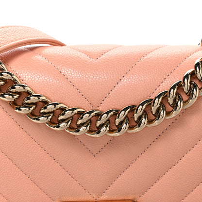 Chanel Caviar Chevron Quilted Small Boy Flap Light Orange 7 of 10