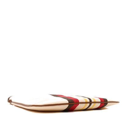 Miu Miu Canvas Calfskin Striped Ivy Beige Naturale Moro 4 of 9