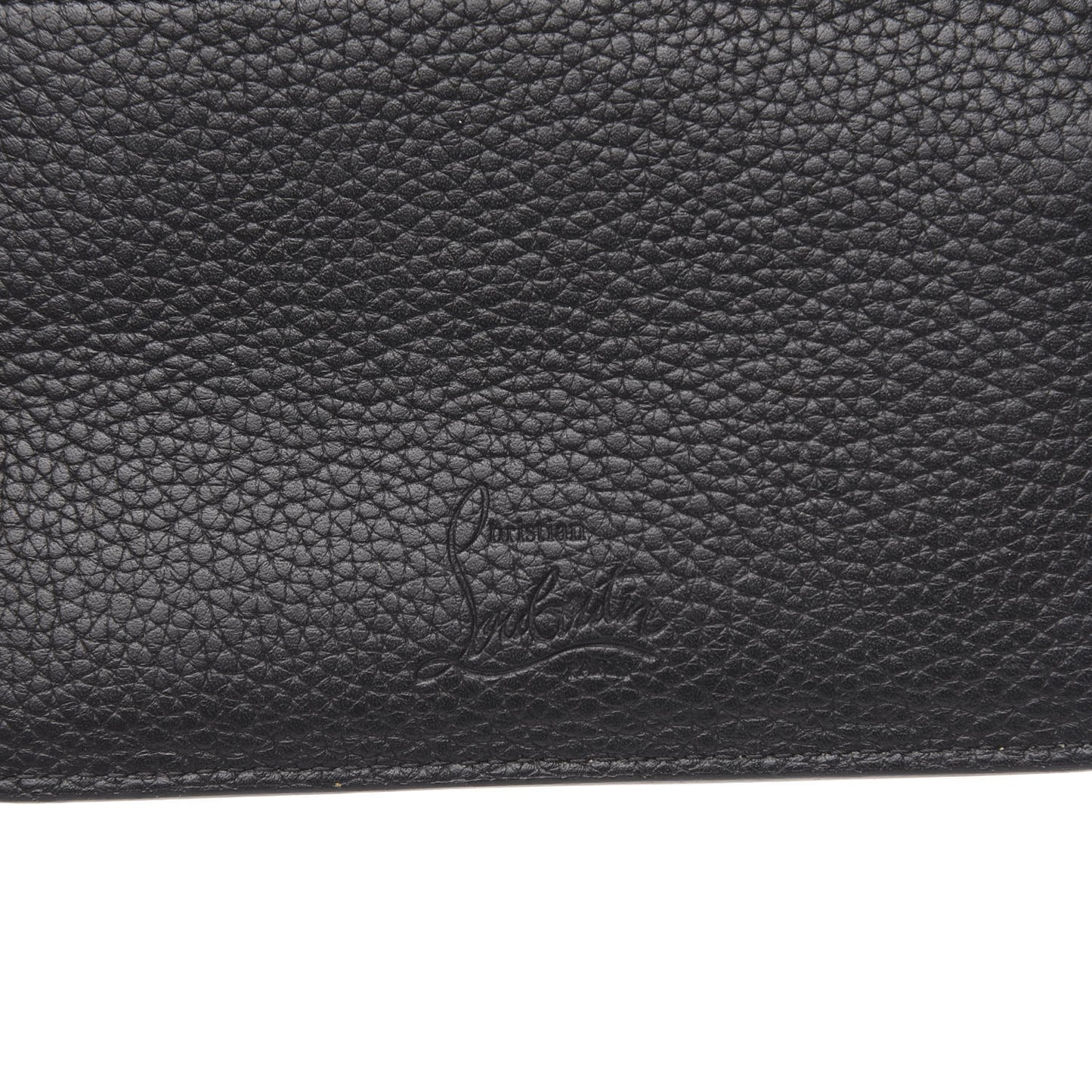 Calfskin Empire Panettone Spikes Key Ring Pouch Black