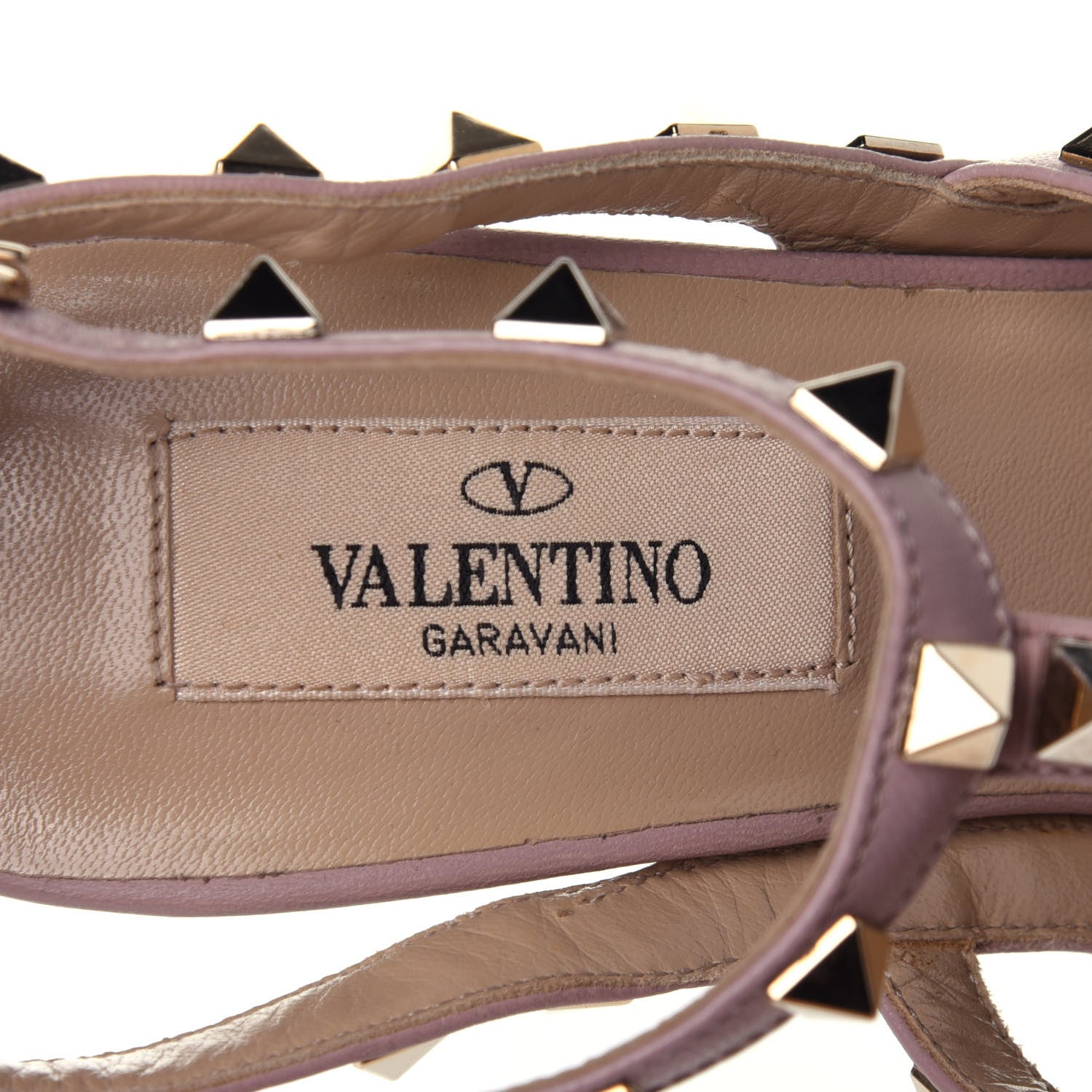 Valentino Garavani Patent Rockstud Ankle Strap 100mm Pumps 36 Poudre 8 of 10