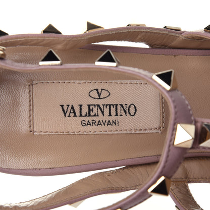Valentino Garavani Patent Rockstud Ankle Strap 100mm Pumps 36 Poudre 8 of 10
