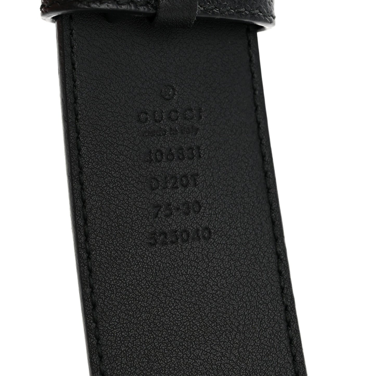 Textured Calfskin Double G 40mm Belt 75 30 Black