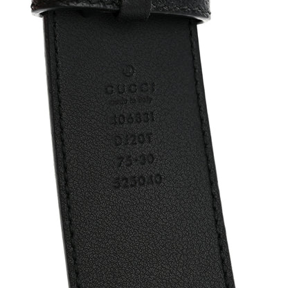 Gucci Textured Calfskin Double G 40mm Belt 75 30 Black 5 of 6