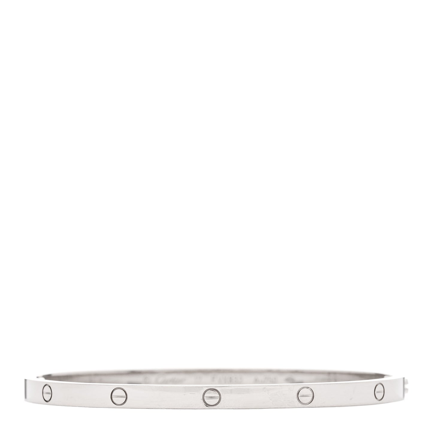 18K White Gold Small LOVE Bracelet 17