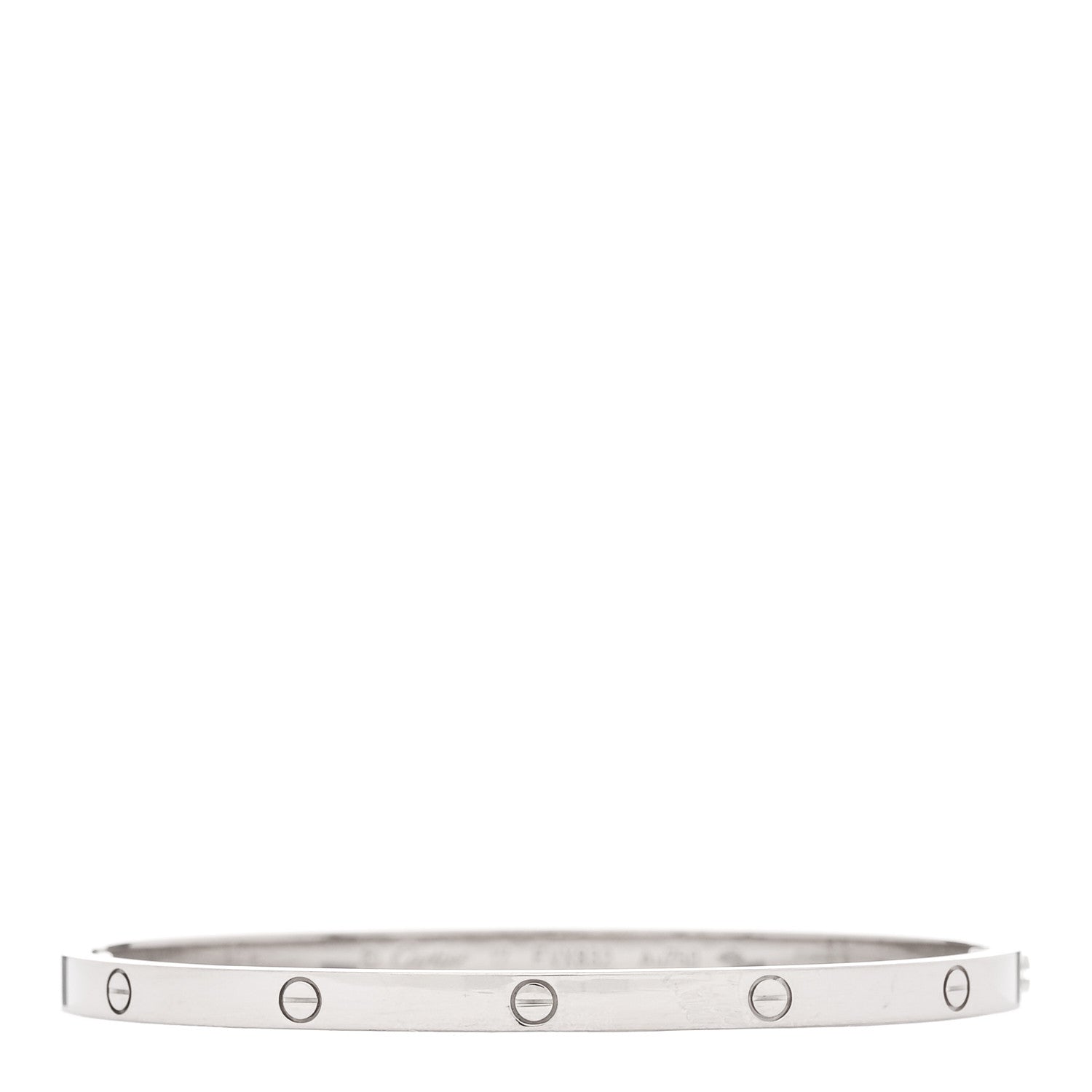 Cartier 18K White Gold Small LOVE Bracelet 17 1 of 9