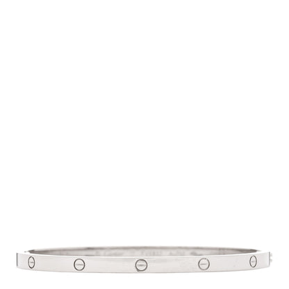 Cartier 18K White Gold Small LOVE Bracelet 17 1 of 9