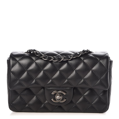 Chanel Lambskin Quilted Mini Rectangular Flap Black 1 of 10