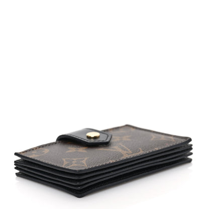 Louis Vuitton Monogram Gusset Card Holder Black 7 of 8