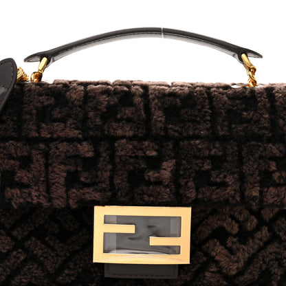 Fendi Shearling FF Midi Chain Baguette Ebano 8 of 10