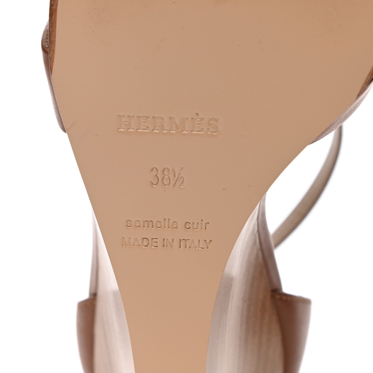 Calfskin Legend Wedge Sandals 38.5 Gold