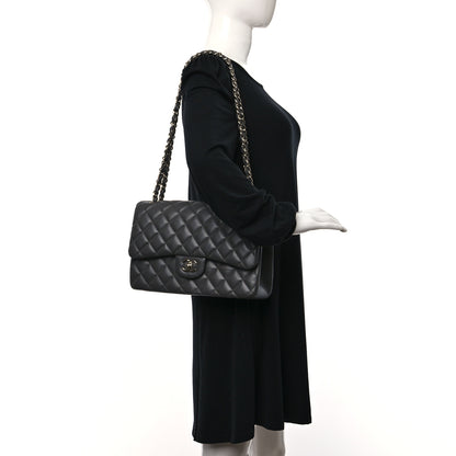 Chanel Lambskin Quilted Jumbo Double Flap Grey 3 of 9