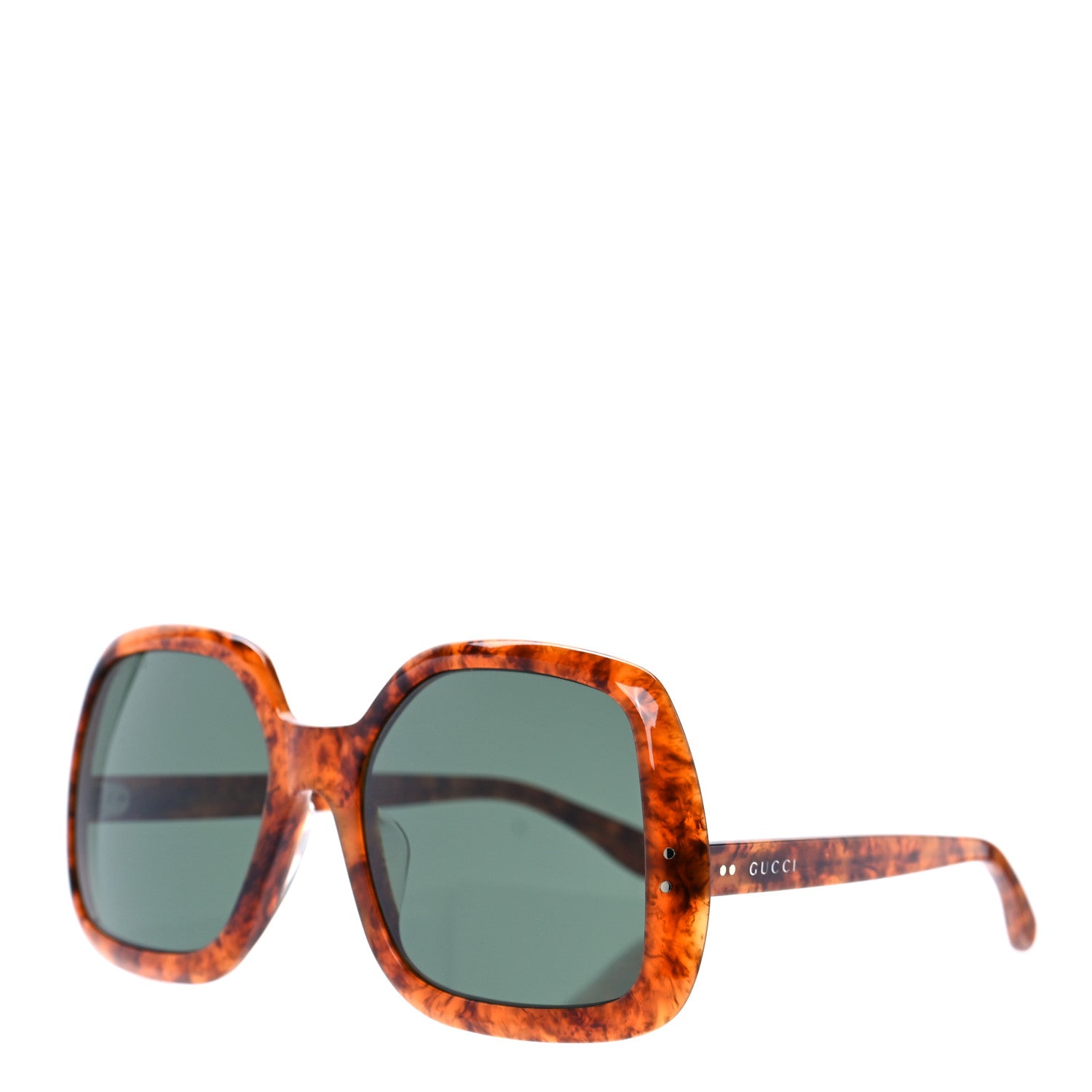 Gucci Squared Frame GG0625S Glasses in Havana Brown 1 of 6