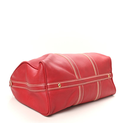 Louis Vuitton Tobago Calfskin Keepall 50 Red 3 of 8
