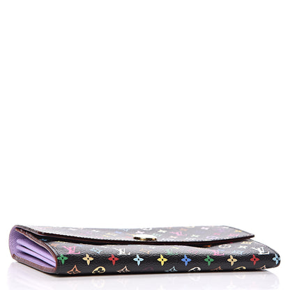 Louis Vuitton Monogram Multicolor Sarah Wallet Black Violet 4 of 9