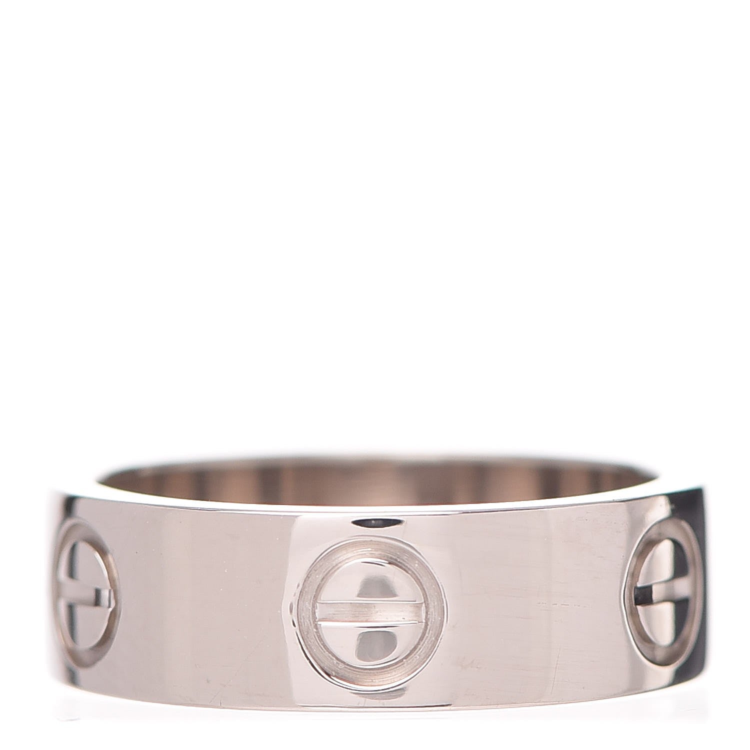 Cartier 18K White Gold 5.5mm LOVE Ring 49 4.75 1 of 4