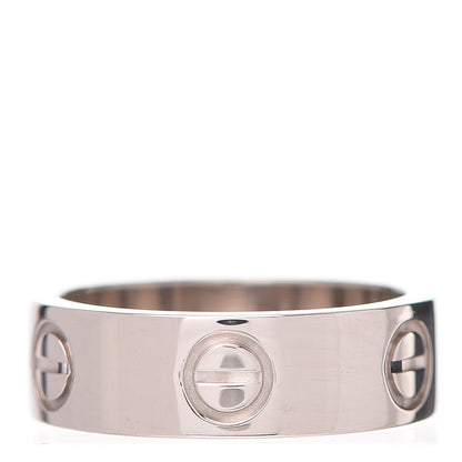 Cartier 18K White Gold 5.5mm LOVE Ring 49 4.75 1 of 4