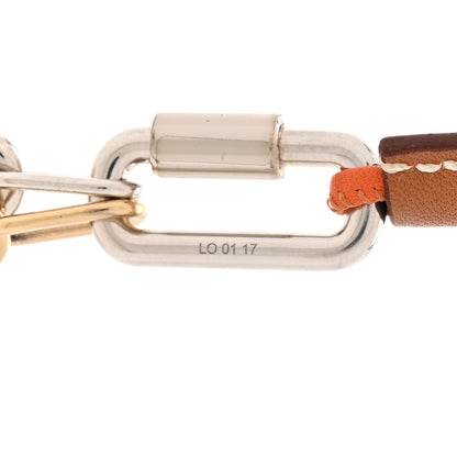Hermes Palladium Permabrass Curiosite Pendant Necklace Orange Gold 6 of 7