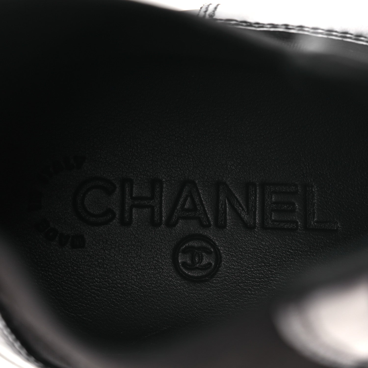 Chanel Calfskin Cap Toe CC Short Boots 41 Black 9 of 11