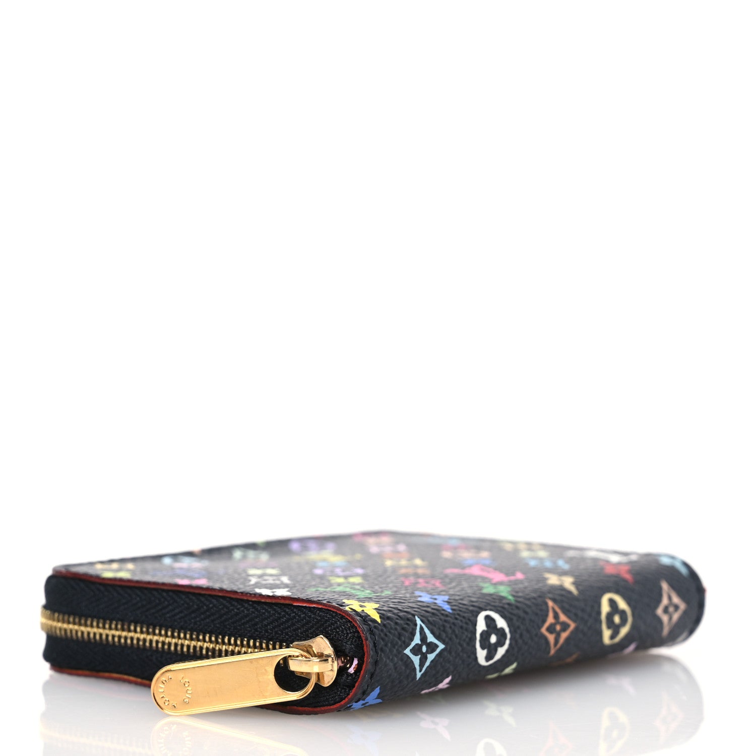 Louis Vuitton Monogram Multicolor Zippy Coin Purse Black Violet 4 of 9