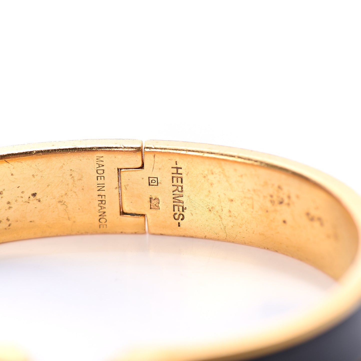 Enamel Narrow Clic Clac H Bracelet PM Black