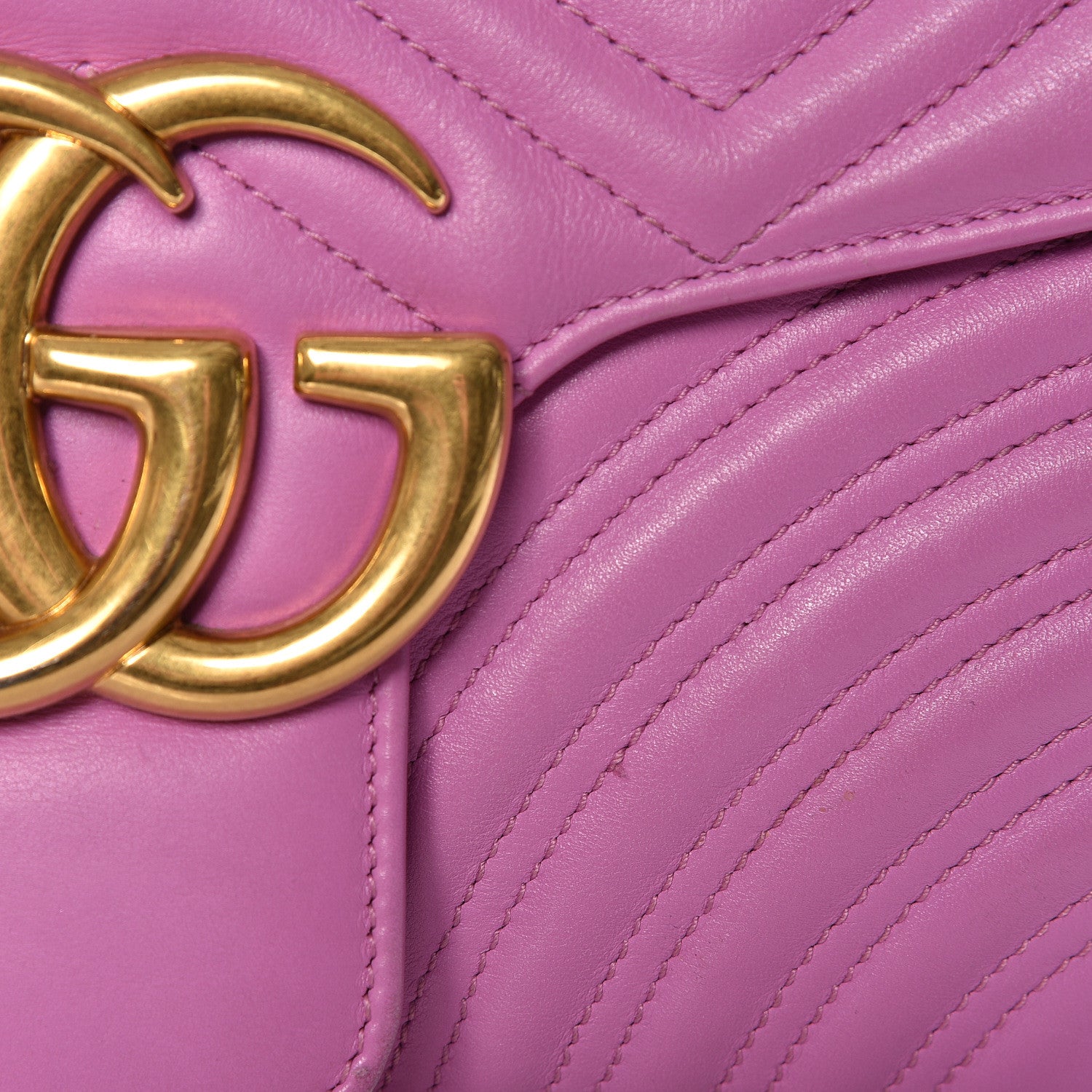 Gucci Calfskin Matelasse Medium GG Marmont Shoulder Bag Candy Mousse 8 of 15