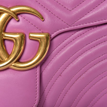 Gucci Calfskin Matelasse Medium GG Marmont Shoulder Bag Candy Mousse 8 of 15