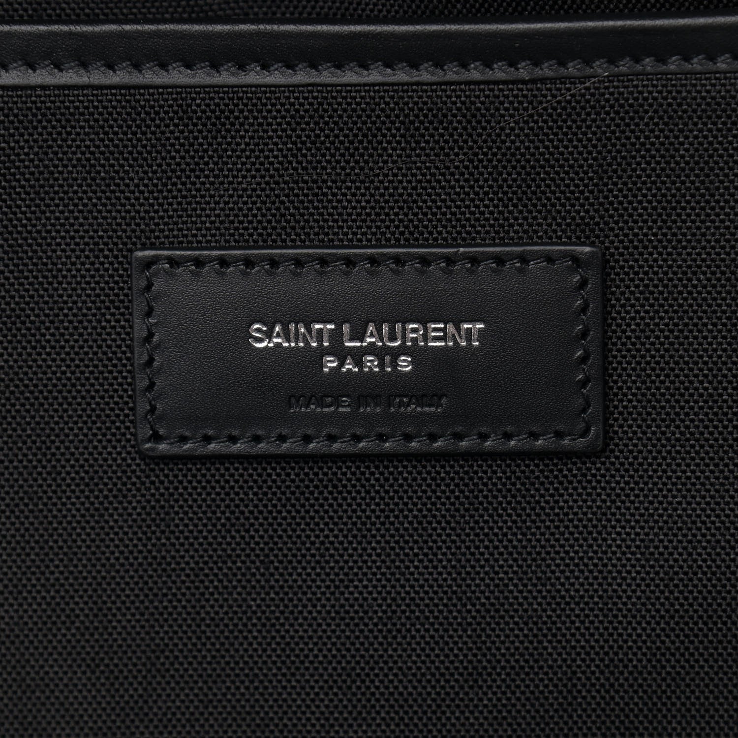 Saint Laurent Canvas Palm Tree Print City Backpack Black White 6 of 9