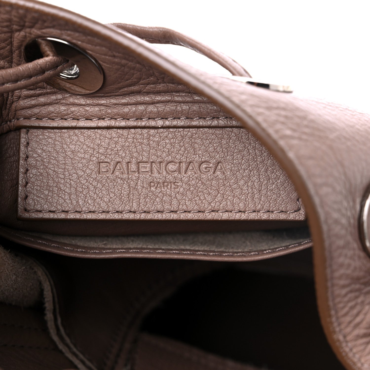 Balenciaga Veau Papier Plate Small Bucket Bag Sable 5 of 13