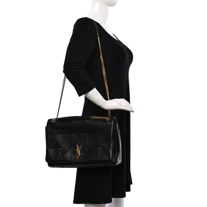 Saint Laurent Lambskin Patchwork Monogram Large Jamie Black 3 of 9