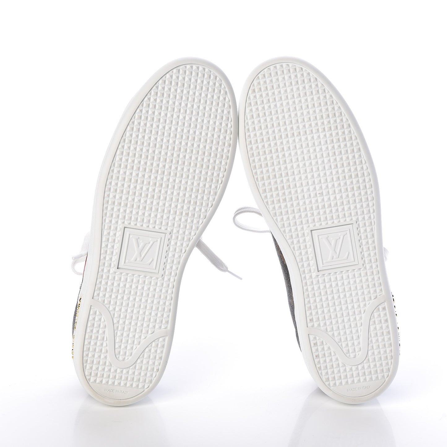 Calfskin Monogram LV Black Heart Sneakers 37.5 Cacao