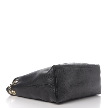 Gucci Pebbled Calfskin Medium Soho Chain Shoulder Bag Black 3 of 9