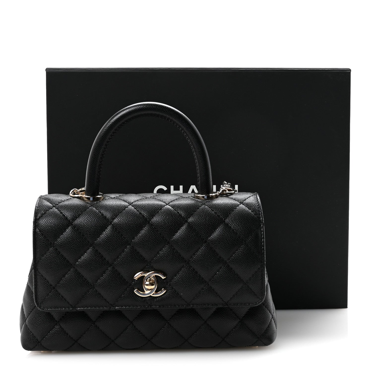 Chanel Caviar Quilted Mini Coco Handle Flap Black 11 of 11